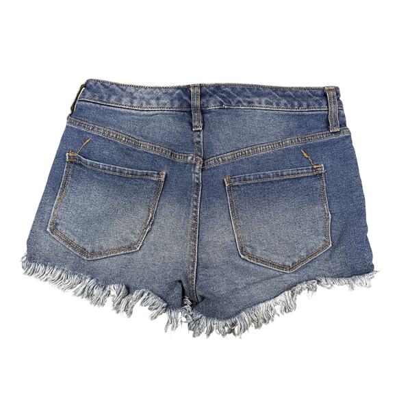 Mossimo Supply Co Jean Shorts Womens 6 High Rise Distressed Frayed Hem Denim - Picture 2 of 11